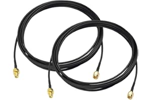 BINGFU SMA Stecker auf SMA Buchse Schottmontage RG174 Verlängerungskabel 3 m (2 Stück) Kompatibel mit 4G LTE Router Gateway Modem Mobiler Mobilfunkempfänger