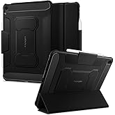 Spigen iPad Air 11" (M4 2026 / M3 2025 / M2 2024) ile Uyumlu Kılıf Rugged Armor Pro Stand &ouml;zellikli &Uuml;st D&uuml;zey Koruma Siyah Ka