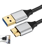 Keple Cavo USB 3.0 Tipo A / Micro B, Compatibile Con Hard Disk Transcend, Toshiba, WD, Seagate E Altri, Lunghezza 0,5 M, Nero