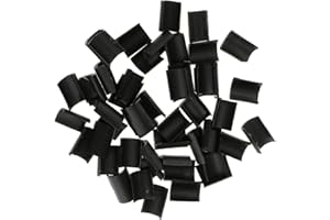 AMAGOGO 50 Paquetes de Extensiones de Cabello de Queratina con Punta en Rebond Pegamento de en apariencia de Uñas, Negro