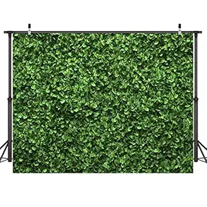 Dudaacvt 5x3ft Green Floral Leaves Backdrop Still Life Grass Leaf Pictures Background Summer Spring Jungle Party Home Decor Outdoorsy Theme Shoot Props Drop D332