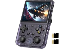 BULUHAHA RG353V Console di Giochi Portatile, Console di gioco Retro 16GB+64GB, 4452 Giochi, RK3566 sistema Android 11 e Linux quad-core 1.8GHz, Retro game console 3,5 pollici, funzione WIFI e bluetooth