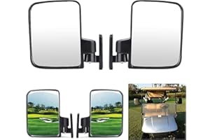 AYNEFY Coppia Cart Universali Specchi Laterali Pieghevoli, Specchi Retrovisori per Cart Specchi Convessi Specchietti Laterali Facili Montare Accessori Auto Ricambi