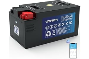 VATRER POWER Batteria Litio 12V 460Ah LiFePO4 Taglio a Bassa Temperatura, 250A BMS, 3200W Max. Potenza Carico, 5880Wh Batteria Camper, Ricaricabile 5000 Cicli Perfetta per RV, Off-grid, Sistema Solare