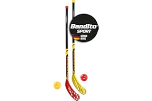 Bandito 4415.01 Set da Hockey, Nero/Giallo/Rosso, 95 x 23.4 x 10 cm