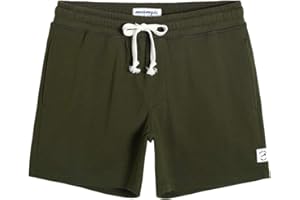 MAAMGIC Pantalones Cortos Hombre Deportivos Casuales Jogger Shorts de Deporte Pantalón Pijama Algodón Knit Cintura Elástica con Bolsillo 14cm