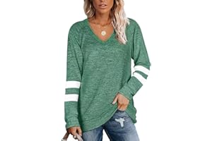 Famulily Striped Jumpers for Women UK Baggy Long Sleeve Pullover Sweater Tops S-XXL