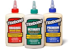 Titebond Colla per legno alifatica Set 711 ml, 237 ml originale per uso interno, 237 ml Premium II resistente alle intemperie, 237 ml Ultimate III impermeabile