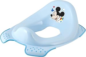 LULABI MICKEY MOUSE SIMPLY - Siège de toilettes pour enfants, siège de pot Disney, ergonomique, siège pour enfants avec dossier, antidérapant, anatomique, facile à nettoyer 30 x 30 x 14 cm - Bleu