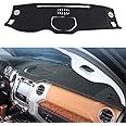 YOFAMO Dashboard Cover Dash Cover Mat Pad Carpet Custom Fit for Toyota Tundra 2014 2015 2016 2017 2018 2019 2020 2021 Accessories Anti-Skid Center Console Protector Cover Mat(Black Edge)
