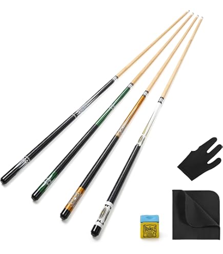 Set Stecca Da Biliardo Teekerwang 2 Pezzi - Fibra Di Carbonio, 58 Pollici, Con Custodia E Guanto