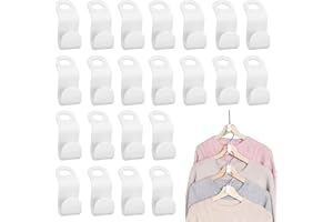 Ahysuet 70 platzsparende Kleiderbügel, Verbindungshaken für mehr Platz im Kleiderschrank (weiß)