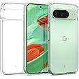Caseology Capella for Google Pixel 9 / Google Pixel 9 Pro Case, [Ultra Clear] [Military Grade Drop Protection] Side Grip Patterns Case Cover for Google Pixel 9 / Pixel 9 Pro - Crystal Clear
