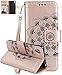 Produktbild Sony Xperia XA1 Ultra Hülle(6,0Zoll) Silikon,Roreikes® Flip PU Leder Case 3D Halbe Blume Design Handy Hülle Hochwertige Qualität Tasche Und Weich Schwarz TPU Stoßkasten Anti-Scratch Innenschale Bargeldtasche ID Card Slot Magnetverschluss Handytasche Mit Strap Portable Bookstyle Standfunktion Retro Slim Fit Wallet Cover Stoßfest Schale Schutz Für Sony XA1 Ultra-Rosegold