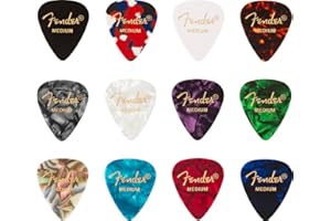 Fender 351 Shape Celluloid Plectrums Medley, 12 Pack, Medium