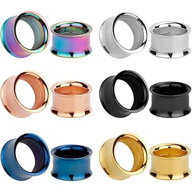 Orecchini A Bottone Neri Da Uomo E Da Donna Con Calibri Finti