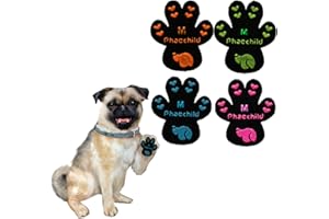 Phaechild Anti-Rutsch Hunde Pfotenschutz,von Ausrutschen auf rutschigen Böden,ungiftig,Brace für schwache Pfoten Hundeschuhe Hundesocken 80 Stücke Mehrfarbig M