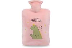 OVOOKER Borsa Acqua Calda con Coperchio Morbid in Peluche - Bottiglia Acqua Calda in PVC Impermeabile da 2L, Borse Calde per Bambini e Adulti, Fornire Calore e Comfort, Rosa