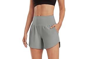 G4Free Pantalocini Sportivi di Donna a Vita Alta di Yoga con Tasche Leggins Corti per Allenamento Activewear di Palestra Corsa