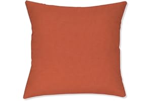 BYRON HOYLE Lot de 2 housses de coussin imperméables pour extérieur, jardin, terrasse, tente, canapé, cadeau de pendaison de crémaillère, 40 x 40 cm, terre cuite