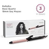 BaByliss Sa&ccedil; Maşası Rose Quartz, 210 Derece, 19mm G&ouml;vde, Kuvars-Seramik Kaplama, 6 Dijital Isı Ayarı, C450E