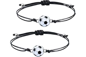 SHOWHEEL 2 Pcs Pulseras para el Regreso a la Escuela,Regalo para el Regreso a la Escuela,Pulseras para Niña Niño,Regalos de Admisión para el Primer día de Clases,Regalos Escolares,Pulsera Ajustables (fútbol)