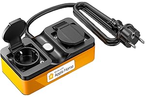 Refoss Presa Esterna WiFi con Apple HomeKit, Presa Smart Esterna con 2 Uscite, Presa Esterna Impermeabile IP44 Compatibile con Alexa e Google Home, Controllo Remoto, 16A, Cavo Da 1,5 m