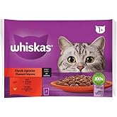 Whiskas Pouch Sos İ&ccedil;inde Sığırlı Ve Tavuklu Yetişkin Kedi Konservesi 4 Adet 85 Gr