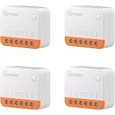 SONOFF MINIR4 4PCS Mini Smart Wifi Switch, APP Control, Voice Control, Works with Alexa, Google Home Assistant. TUV Certifica