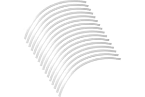 Motoforti Universal Motorcycle Wheel Rim Decal Strip Reflectors, PET, 16 Pcs