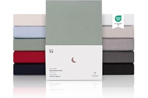 Blumtal® Premium Spannbettlaken 90x200cm Jersey - Oeko-TEX zertifiziertes Bettlaken 90x200cm Baumwolle 100% - Spannleintuch 90x200 für Matratzen bis 25cm - 90x200 Spannbettlaken - Summer Green - Grün