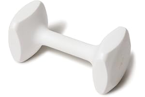 J&J Dog Supplies Obedience Retrieving Dumbbell with 3" Ends, 3 1/2" Wide Bit and 15/16" Diameter Bit, White, Large