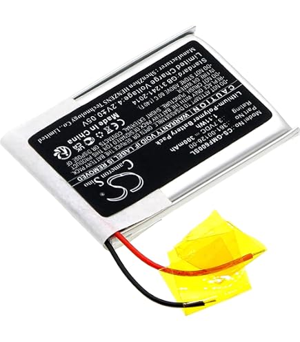 TECHTEK Batterie 340mAh compatible avec [Garmin] Instinct Solar, STD
