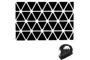ANRBB Reflectores adhesivos 1 pieza, pegatinas reflectantes negras para casco, pegatinas reflectantes para bicicleta, scooter, cochecito (triángulo)