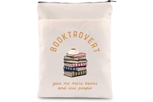 JTOUK Booktrovert Give Me More Books Light Academia Book Cover Sleeve for Book Lovers