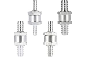 Xrten 4 Piezas Válvula de Retención de Combustible, Válvula Antirretorno de Retorno de Combustible, para Carburador y Sistema Combustible Baja Presión (6mm/8mm/10mm/12mm)