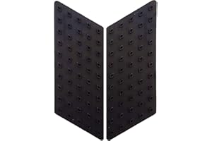 QUATTROERRE Non-Slip Side Tank Protection Motorcycle Race Grip Evo, Black, Set of 2