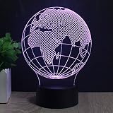 Globus 3D optische LED Illusion Lampen, FZAI 7 Farbe blinkende Kunst Skulptur Lichter Schlafzimmer Schreibtisch Tisch Nacht Licht Awesome Geschenke - 4