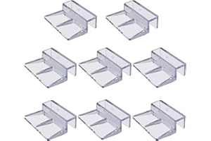 SHULLIN 8 soportes de soporte para cubierta de cristal, clips para cubierta de cristal, soporte universal para acuarios sin bordes (transparente) (6 mm)