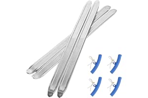 VIDETOL 4 Pièces Demonte Pneu Moto, 30 cm Demonte Pneu Voiture avec 4 Jantes Protecteurs, Demonte Pneu Trottinette en Métal pour Moto, Trottinette Vélo, Voiture