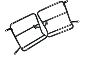 AEspares Compatible con Royal Enfield Classic 350 500 Military Alforja Juego de marco negro