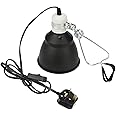 TAYGUM E27 Reptile Turtle Heat UVA/UVB Bulb Lamp Light Holder, 300W Reptile Heating Lighthouse for Chicken Brooder Basking-UK Plug (No Light Bulb)