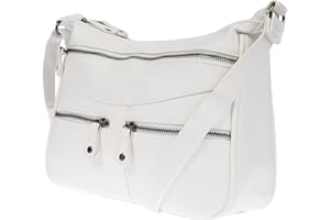 Christian Wippermann Damen Tasche Schultertasche Umhängetasche Crossover Bag Leder Optik Handtasche