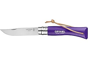 Opinel Couteau Baroudeur n° 7 VRI Violet avec Lacet Cuir