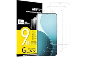 NEW'C 3 Piezas, Protector Pantalla para OPPO Reno14 F 5G, Cristal templado Antiarañazos, Antihuellas, Sin Burbujas, Dureza 9H, 0.33 mm Ultra Transparente, Ultra Resistente