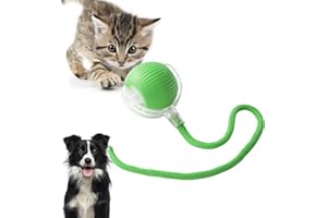 Loongroad Bola de juguete interactiva para gatos, juguete eléctrico para gatos, juguete interactivo para perros y gatos, tres modos ajustables con función de despertador, para perros y gatos pequeños