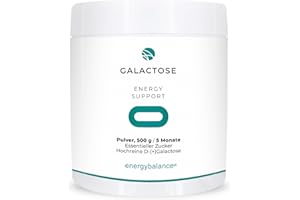 ‎ENERGYBALANCE Hochrein D-Galactose Pulver – 500g ca 4-Monatsvorrat – Galaktose der Zucker für’s Gehirn – EnergyBalance Qualität aus der Schweiz