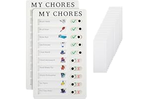 haierdidi To Do List Checklist Board Lot de 2 tableaux de planification pour enfants avec 20 feuilles vierges Planning de tâches pour enfants