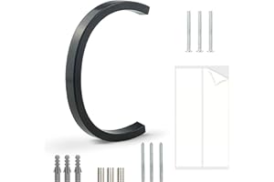 HASWARE Targa Con Numero Civico Galleggiante: 5 Pollici (12cm) Moderna Segnaletica Per Porte, Perfetta Per I Numeri Dell'Indirizzo Di Casa (C, Nero)