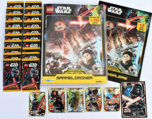 Lego Star Wars Sammelkarten Serie 1 - Sammelordner + 20 Booster + - Star Wars Trading Lego Cards